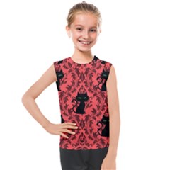 Cat Pattern Kids  Mesh Tank Top by NerdySparkleGoth