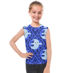 Ghost Pattern Kids  Mesh Tank Top by NerdySparkleGoth