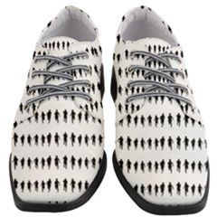 Athletic Running Graphic Silhouette Pattern Women Heeled Oxford Shoes by dflcprintsclothing