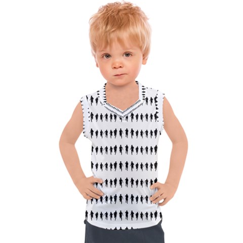 Athletic Running Graphic Silhouette Pattern Kids  Sport Tank Top by dflcprintsclothing