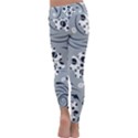 Folk flowers pattern Floral surface Kids  Lightweight Velour Classic Yoga Leggings View4