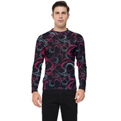 Blue And Red Stains Men s Long Sleeve Rash Guard by SychEva