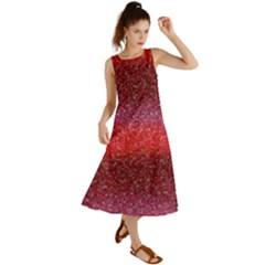 Red Sequins Summer Maxi Dress by SychEva