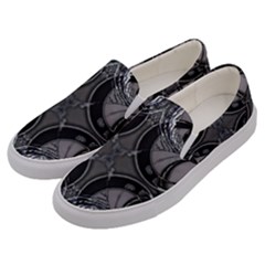 Lunar Phases Men s Canvas Slip Ons by MRNStudios