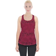 Black Splashes On Red Background Piece Up Tank Top by SychEva