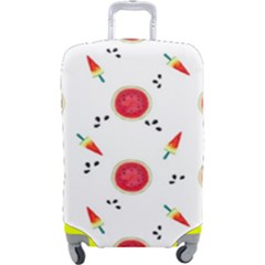 Slices Of Red And Juicy Watermelon Luggage Cover (large) by SychEva