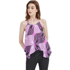 Abstract Flowy Camisole Tank Top by Sparkle