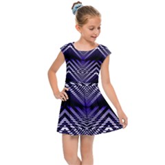 Digital Waves Kids  Cap Sleeve Dress by Sparkle