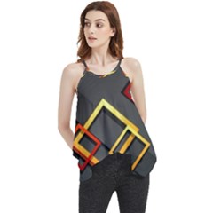 Modern Geometry Flowy Camisole Tank Top by Sparkle