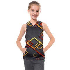 Modern Geometry Kids  Sleeveless Hoodie by Sparkle