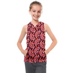 Digital Waves Kids  Sleeveless Hoodie by Sparkle