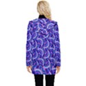 Digital Waves Button Up Hooded Coat  View2