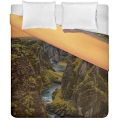 Landscape-cannon-river-mountain Duvet Cover Double Side (california King Size) by Sudhe