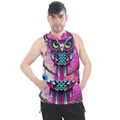 Owl Dreamcatcher Men s Sleeveless Hoodie by Sudhe