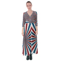 Usa-deco-background Button Up Maxi Dress by Sudhe