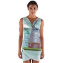 Amsterdam-landmark-landscape Wrap Front Bodycon Dress View1