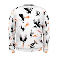 Dragon-phoenix-fire-bird-ancient Men s Sweatshirt by Sudhe