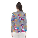 80s and 90s School Pattern Women s Hooded Windbreaker View2