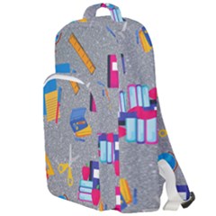 80s And 90s School Pattern Double Compartment Backpack by NerdySparkleGoth