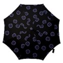 Purple Skulls On Dark Background Hook Handle Umbrellas (Medium) View1