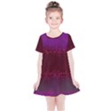 Red Splashes On Purple Background Kids  Simple Cotton Dress View1