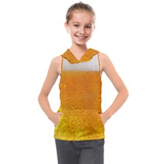 Beer Bubbles Pattern Kids  Sleeveless Hoodie by Sudhe