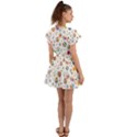 Flower Floral Pattern Flutter Sleeve Wrap Dress View2