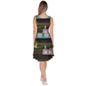 Narrow-boats-scene-pattern Knee Length Skater Dress With Pockets View4