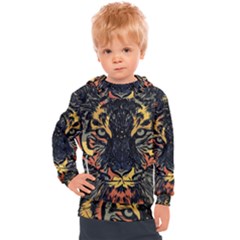 Tiger-predator-abstract-feline Kids  Hooded Pullover by Sudhe