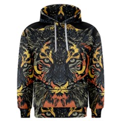 Tiger-predator-abstract-feline Men s Overhead Hoodie by Sudhe