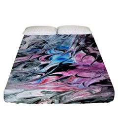 Abstract Waves Module Fitted Sheet (california King Size) by kaleidomarblingart