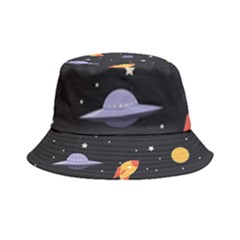 Cosmos Rockets Spaceships Ufos Inside Out Bucket Hat by Amaryn4rt