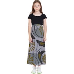 Folk Flowers Pattern Floral Surface Design Seamless Pattern Kids  Flared Maxi Skirt by Eskimos