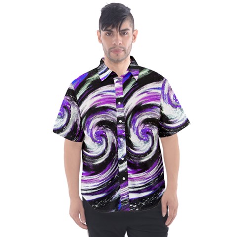 Canvas-acrylic-digital-design Men s Short Sleeve Shirt by Amaryn4rt