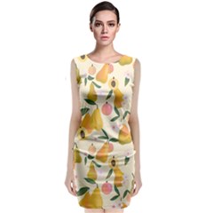 Yellow Juicy Pears And Apricots Classic Sleeveless Midi Dress by SychEva