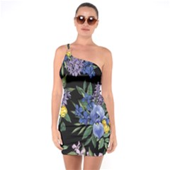 Floral One Soulder Bodycon Dress by Sparkle