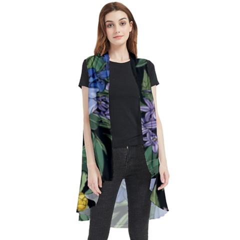 Floral Sleeveless Chiffon Waistcoat Shirt by Sparkle