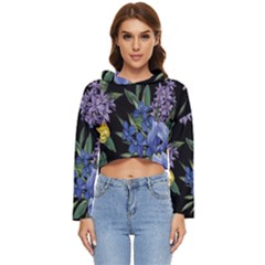 Floral Women s Lightweight Cropped Hoodie by Sparkle