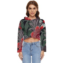 Floral Women s Lightweight Cropped Hoodie by Sparkle