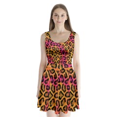 Leopard Print Split Back Mini Dress  by skindeep