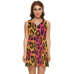 Leopard Print Tiered Sleeveless Mini Dress by skindeep