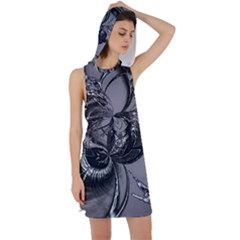 Satellite Racer Back Hoodie Dress by MRNStudios