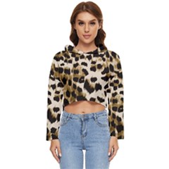 Leopard-print 2 Women s Lightweight Cropped Hoodie by skindeep