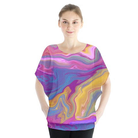 Flow Batwing Chiffon Blouse by kiernankallan