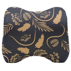 Folk Flowers Pattern  Velour Head Support Cushion by Eskimos