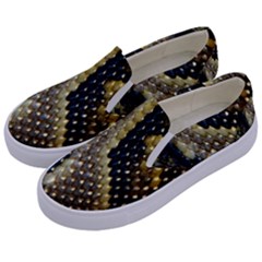 Leatherette Snake 2 Kids  Canvas Slip Ons by skindeep