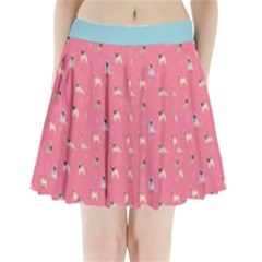 Funny Pugs  Cute Pets Pleated Mini Skirt by SychEva