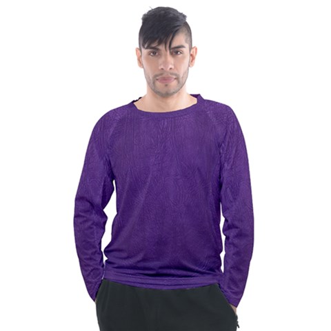 Leather Smooth 18-purple Men s Long Sleeve Raglan Tee by skindeep