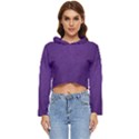 Leather Smooth 18-purple Women s Lightweight Cropped Hoodie View1