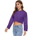 Leather Smooth 18-purple Women s Lightweight Cropped Hoodie View2